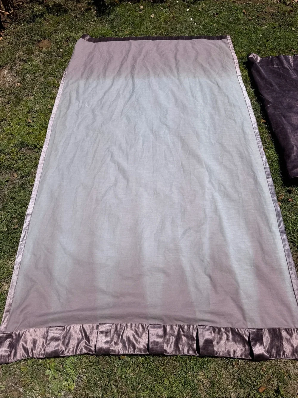 West Elm Velvet Luster 2-Piece Drape Set Purple Unlined Cotton Blend 48x84 GUC